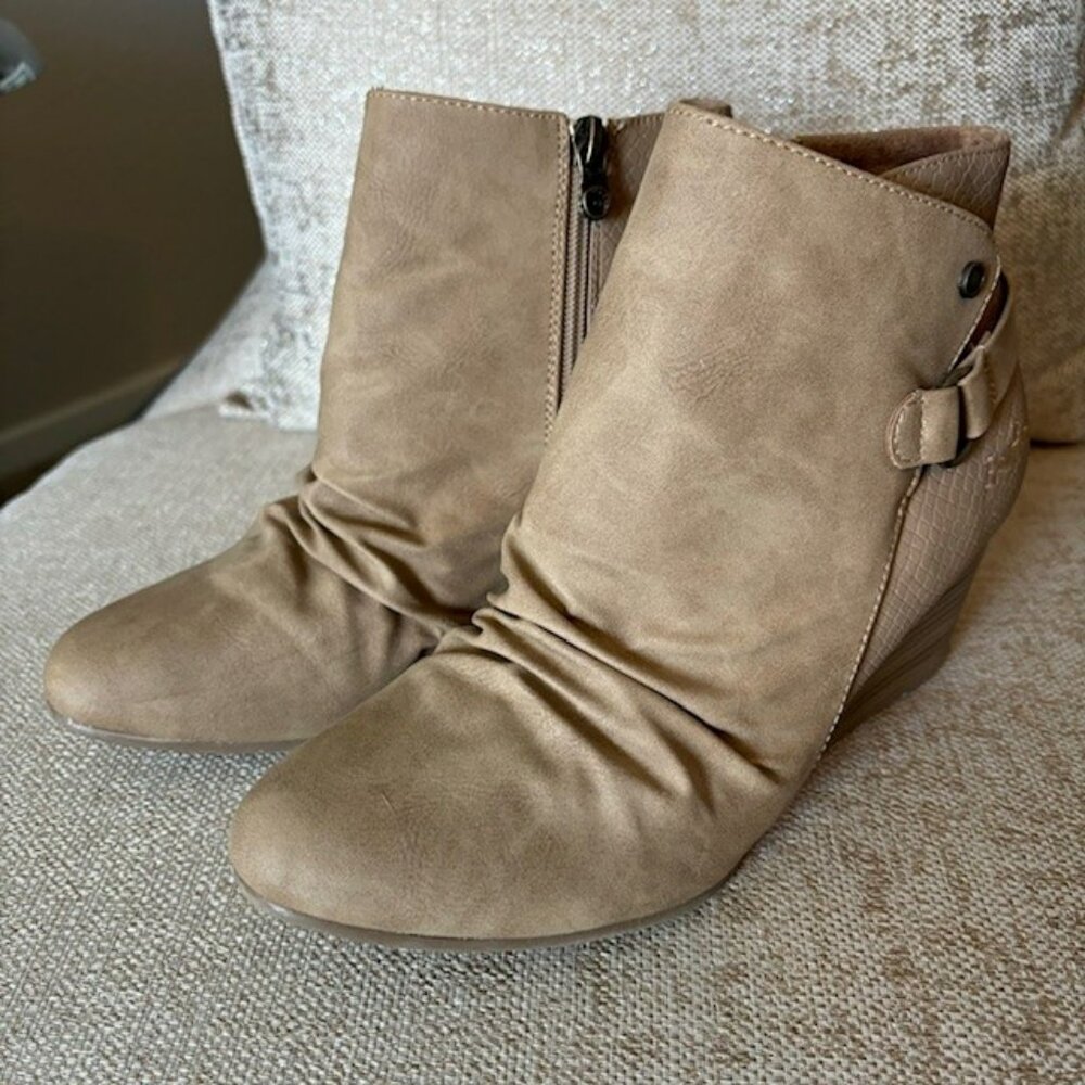 Tan Blowfish Ankle Boots